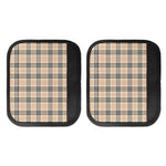 Beige Tartan Pattern Print Handle Covers