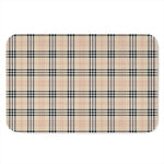 Beige Tartan Pattern Print Indoor Door Mat