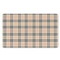 Beige Tartan Pattern Print Polyester Doormat
