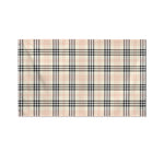 Beige Tartan Pattern Print Polyester Flag