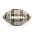 Beige Tartan Pattern Print Rugby Ball