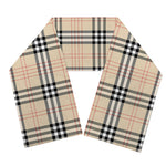 Beige Tartan Pattern Print Scarf