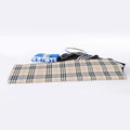 Beige Tartan Pattern Print Sports Towel