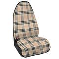 Beige Tartan Pattern Print Waterproof Car Seat Cover