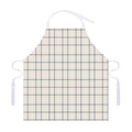 Beige Tattersall Pattern Print Adjustable Apron