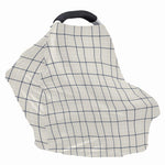 Beige Tattersall Pattern Print Baby Seat Cover