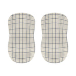 Beige Tattersall Pattern Print Bar Stool Covers