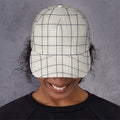 Beige Tattersall Pattern Print Baseball Cap