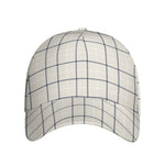 Beige Tattersall Pattern Print Baseball Cap
