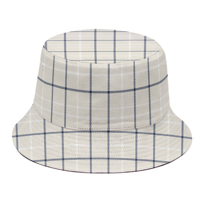 Beige Tattersall Pattern Print Bucket Hat