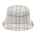 Beige Tattersall Pattern Print Bucket Hat