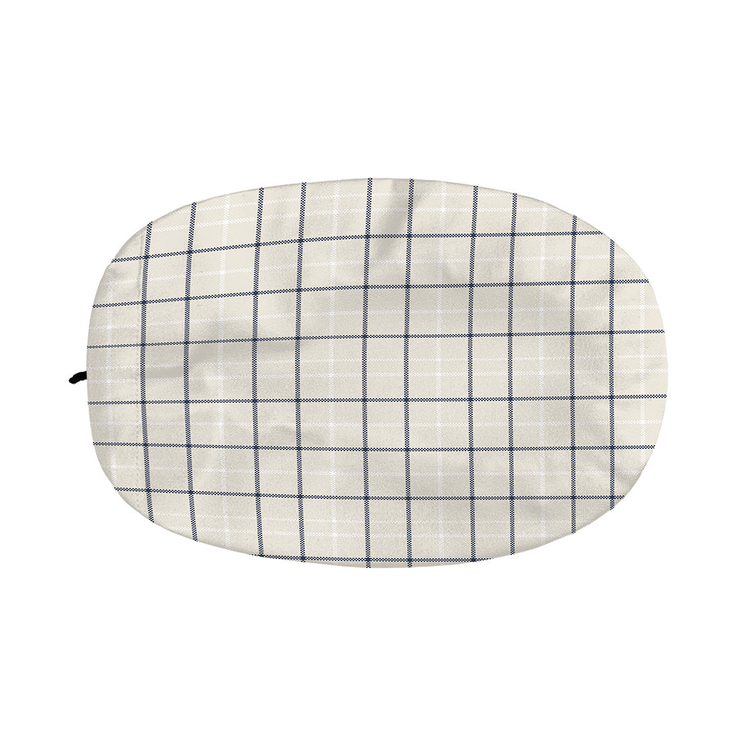 Beige Tattersall Pattern Print Car Side Mirror Covers