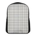 Beige Tattersall Pattern Print Casual Backpack