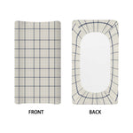 Beige Tattersall Pattern Print Changing Pad Cover