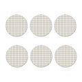 Beige Tattersall Pattern Print Coaster Set