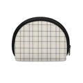Beige Tattersall Pattern Print Coin Purse