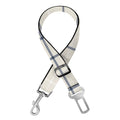 Beige Tattersall Pattern Print Dog Seat Belt