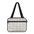 Beige Tattersall Pattern Print Double Strap Bible Bag