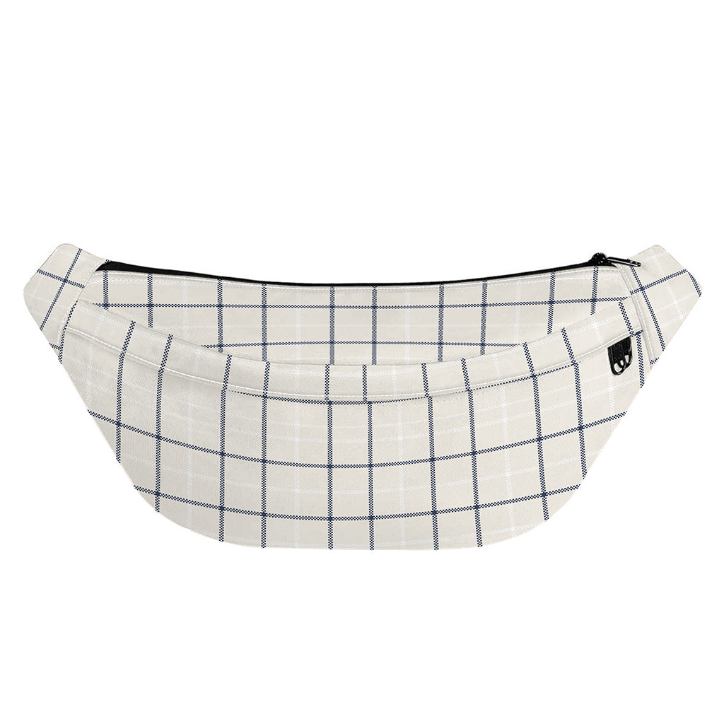 Beige Tattersall Pattern Print Fanny Pack