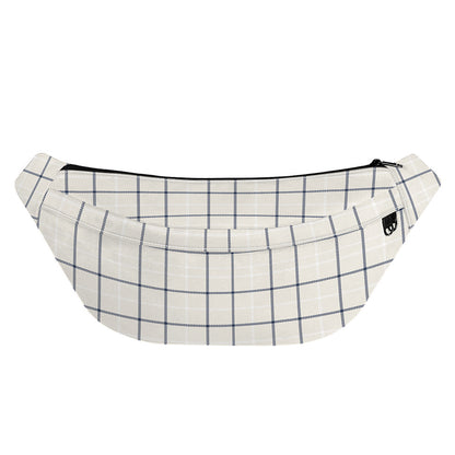Beige Tattersall Pattern Print Fanny Pack
