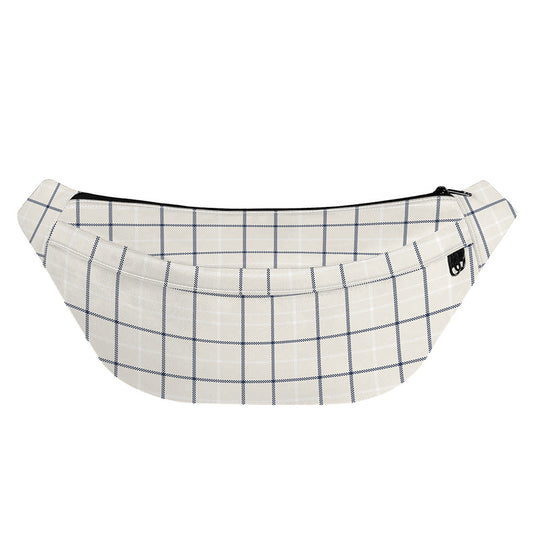 Beige Tattersall Pattern Print Fanny Pack