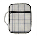 Beige Tattersall Pattern Print Front Pocket Bible Bag