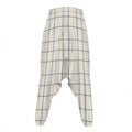 Beige Tattersall Pattern Print Hammer Pants
