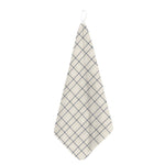 Beige Tattersall Pattern Print Hand Towel