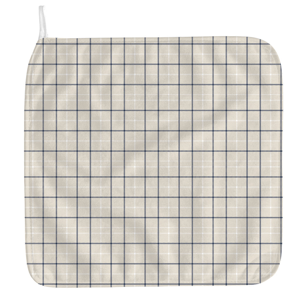 Beige Tattersall Pattern Print Hand Towel