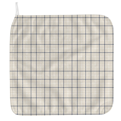 Beige Tattersall Pattern Print Hand Towel