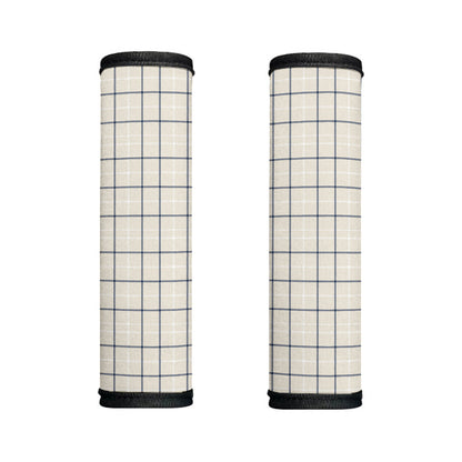 Beige Tattersall Pattern Print Handle Covers