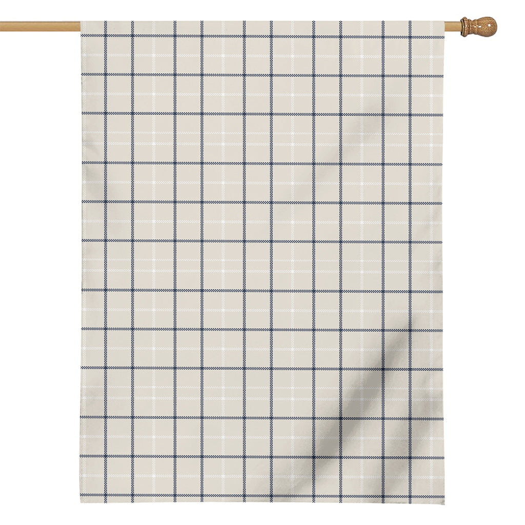 Beige Tattersall Pattern Print House Flag