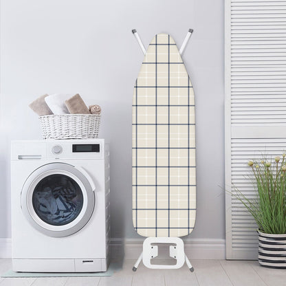 Beige Tattersall Pattern Print Ironing Board Cover