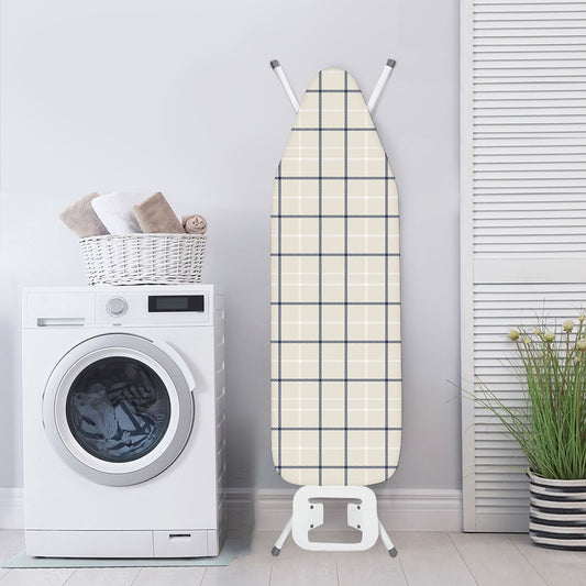 Beige Tattersall Pattern Print Ironing Board Cover
