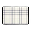 Beige Tattersall Pattern Print Kitchen Mat