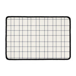 Beige Tattersall Pattern Print Kitchen Mat