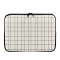 Beige Tattersall Pattern Print Laptop Sleeve