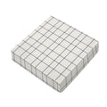 Beige Tattersall Pattern Print Outdoor Seat Cushion Cover
