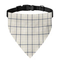 Beige Tattersall Pattern Print Over The Collar Dog Bandana