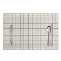 Beige Tattersall Pattern Print Placemat