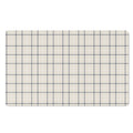 Beige Tattersall Pattern Print Polyester Doormat