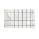 Beige Tattersall Pattern Print Polyester Flag