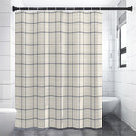 Beige Tattersall Pattern Print Premium Shower Curtain