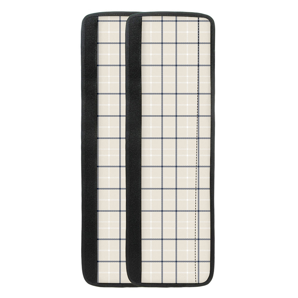 Beige Tattersall Pattern Print Refrigerator Handle Covers