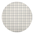 Beige Tattersall Pattern Print Round Blanket
