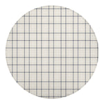 Beige Tattersall Pattern Print Round Blanket