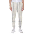 Beige Tattersall Pattern Print Joggers
