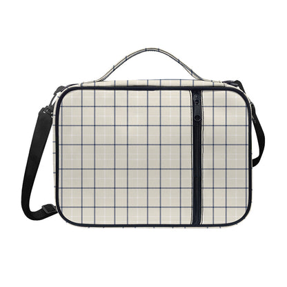Beige Tattersall Pattern Print Shoulder Strap Bible Bag