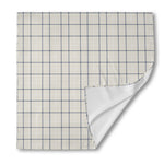 Beige Tattersall Pattern Print Silk Bandana