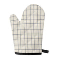 Beige Tattersall Pattern Print Single Oven Mitt